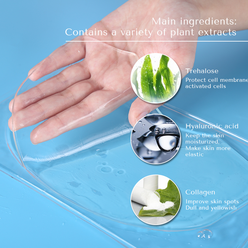 Oem Neck Wrinkle Patches Jelly Bio Cellulose Vegan Collagen Chin and Neck Sheet Mask - 5